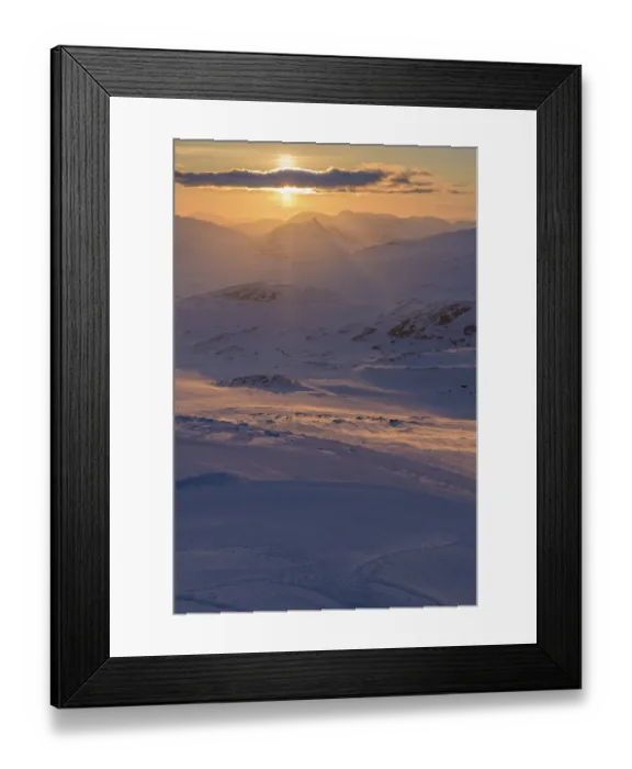 Framed Print : Evening mood, Stora Sjofallet National Park