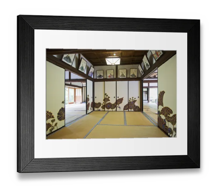 Framed Print : Mural paintings, interior view of Shoren-in Framed Print : Mural paintings, interior view of Shoren-in