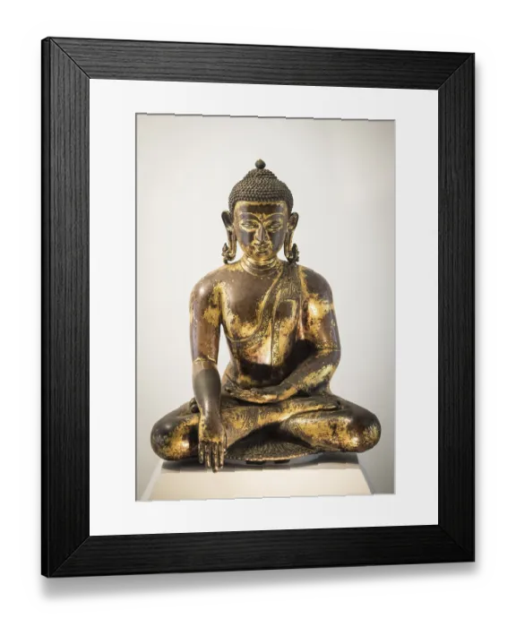 Framed Print : Antique Buddha Statue, Patan Museum