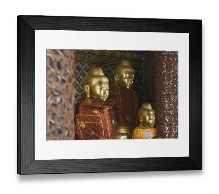 Framed Print : Buddha statues, Buddha Gotama Temple