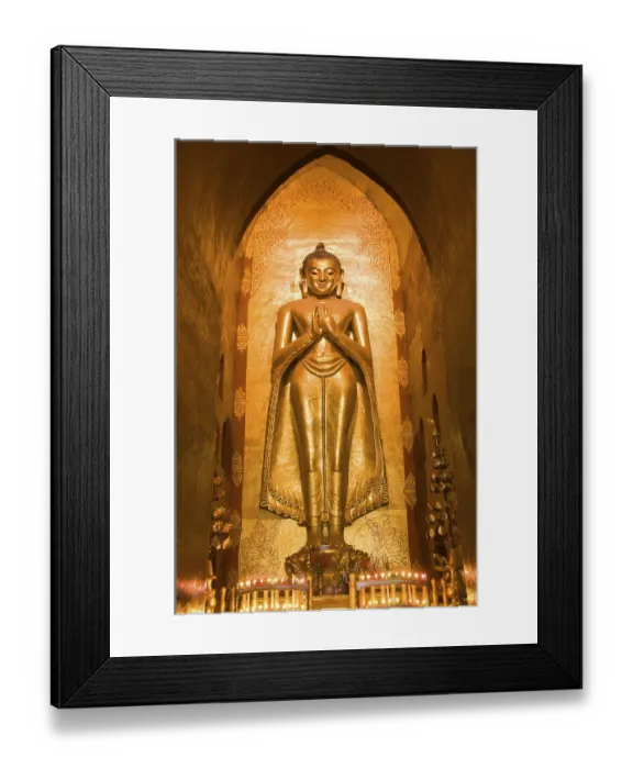 Framed Print : Buddha statue, Ananda Temple, Bagan