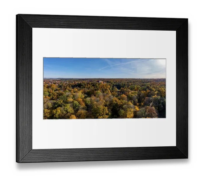 Framed Print : Autumn Ballenstedt Harz Aerial View Ballenstedt Castle
