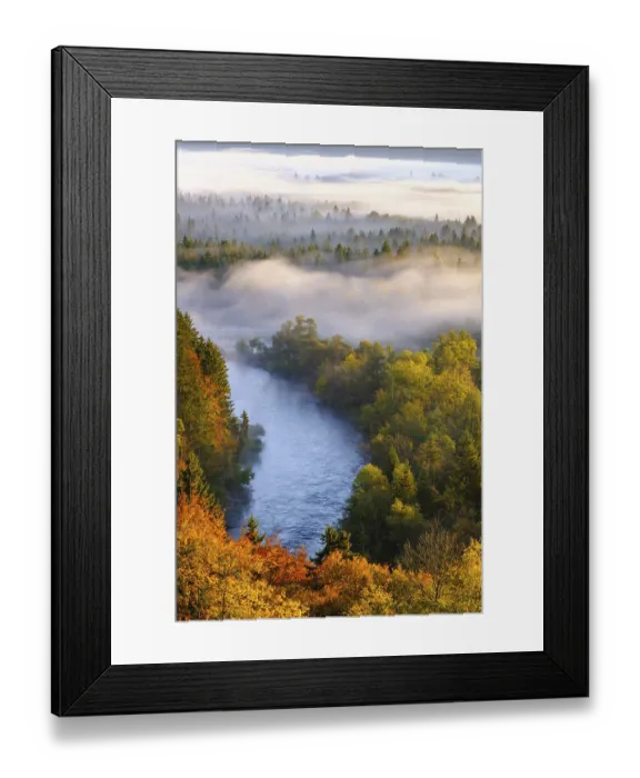 Framed Print : Loisach estuary into the Isar, Pupplinger Au at sunrise Framed Print : Loisach estuary into the Isar, Pupplinger Au at sunrise