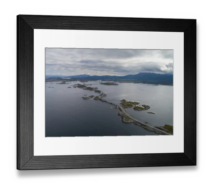 Framed Print : Atlantic Road in Norway at Summer Day. Aerial View Framed Print : Atlantic Road in Norway at Summer Day. Aerial View