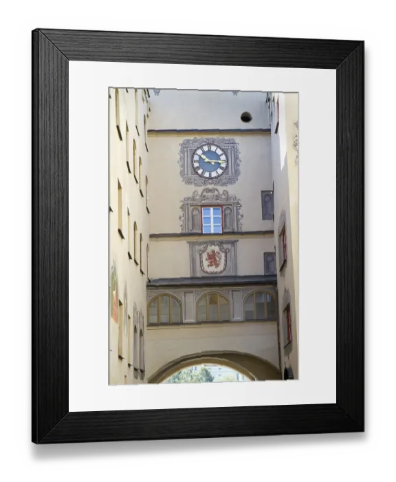 Framed Print : The Brucktor in moated castle am Inn in Bavaria Framed Print : The Brucktor in moated castle am Inn in Bavaria