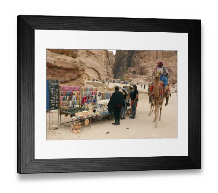 Framed Print : Souvenir stall in ancient city of Petra Framed Print : Souvenir stall in ancient city of Petra