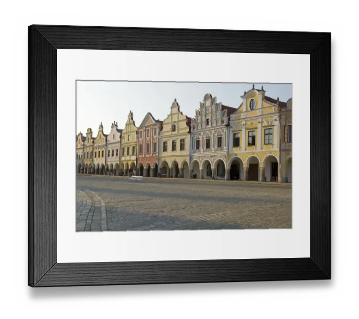 Framed Print : Historic old town of Telc, Unesco World Heritage Site