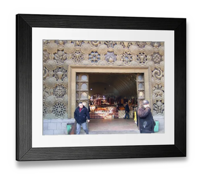 Framed Print : Entrance, Market Hall, Yerevan, Armenia