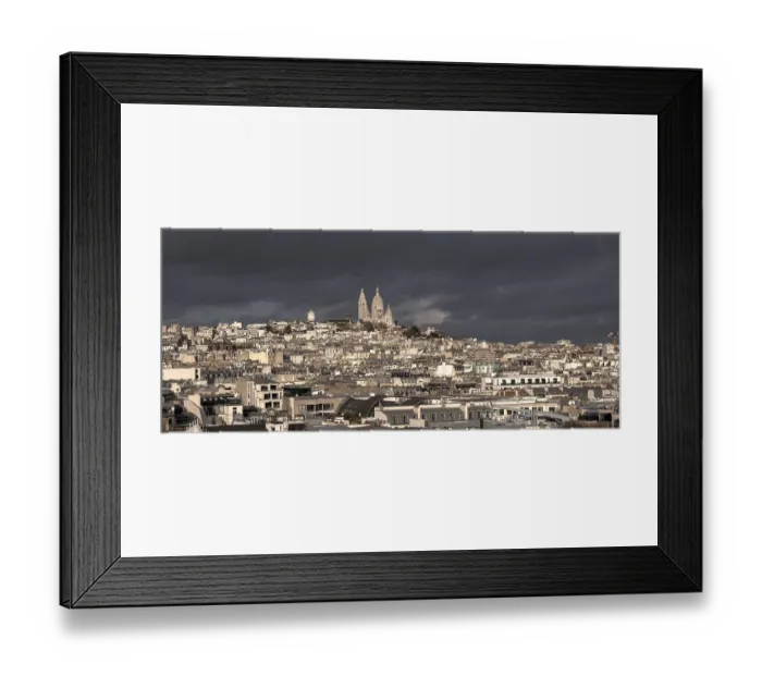 Framed Print : City view of the Basilica Sacre Coeur and Montmartre Framed Print : City view of the Basilica Sacre Coeur and Montmartre