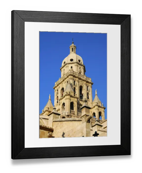 Framed Print : Spire Baroquial cathedral Murcia Spain