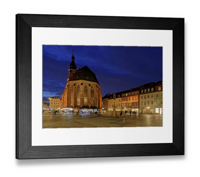 Framed Print : Heidelberg market square at night Framed Print : Heidelberg market square at night