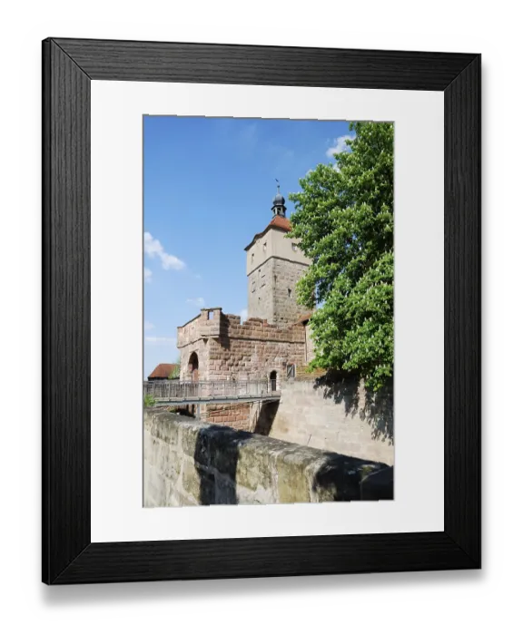 Framed Print : Medieval city gate in Wolframs-Eschenbach Germany Framed Print : Medieval city gate in Wolframs-Eschenbach Germany