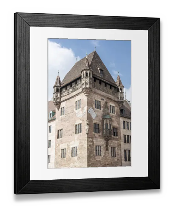 Framed Print : The Nassauer Haus, a medieval residence tower in Nuremberg (Germany) (Franconia)