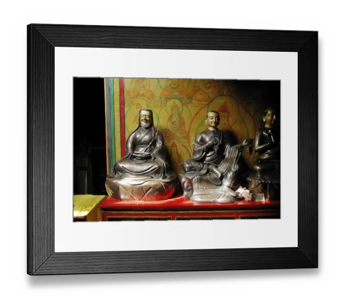 Framed Print : Buddha statues in Mindroling Monastery Framed Print : Buddha statues in Mindroling Monastery