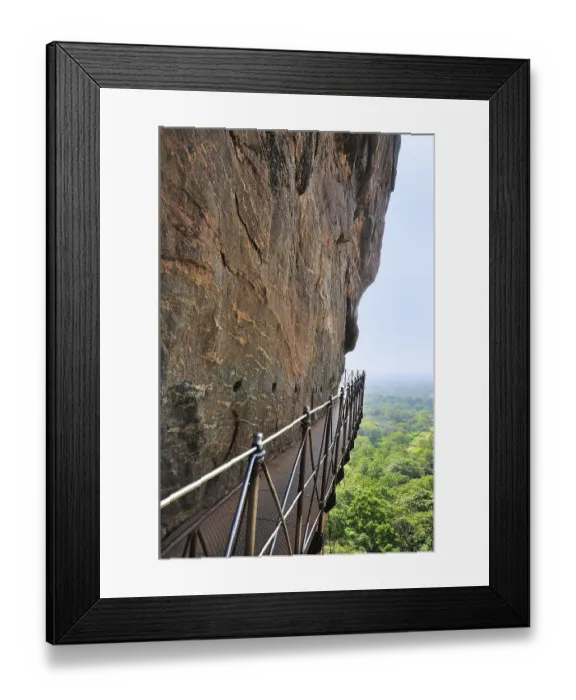 Framed Print : Iron nridge on the steep face of the Lion Rock