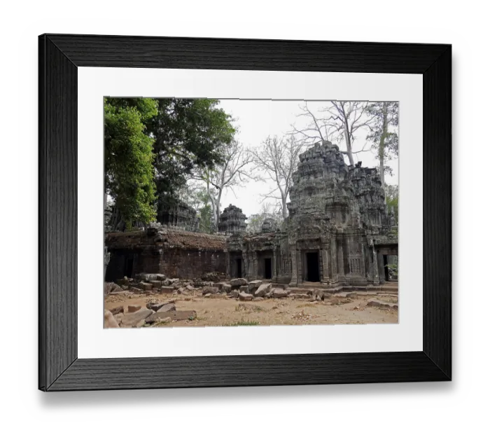 Framed Print : Ruins at Ta Prohm Temple, Siem Reap Province