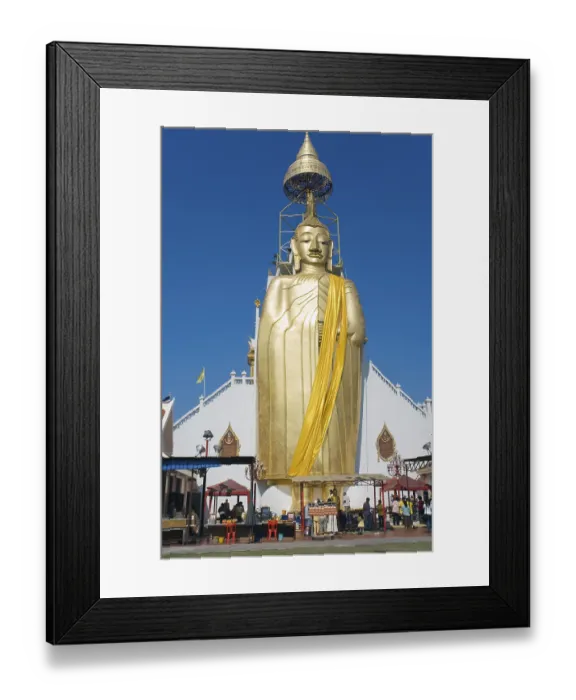 Framed Print : Golden Buddha statue, Wat Indrawihan Framed Print : Golden Buddha statue, Wat Indrawihan