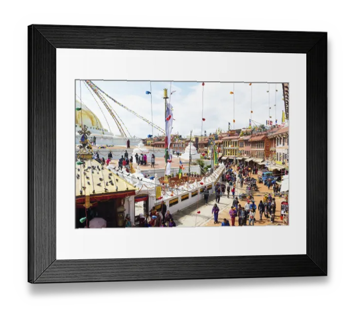 Framed Print : Boudhanath-Stupa, Kathmandu Framed Print : Boudhanath-Stupa, Kathmandu