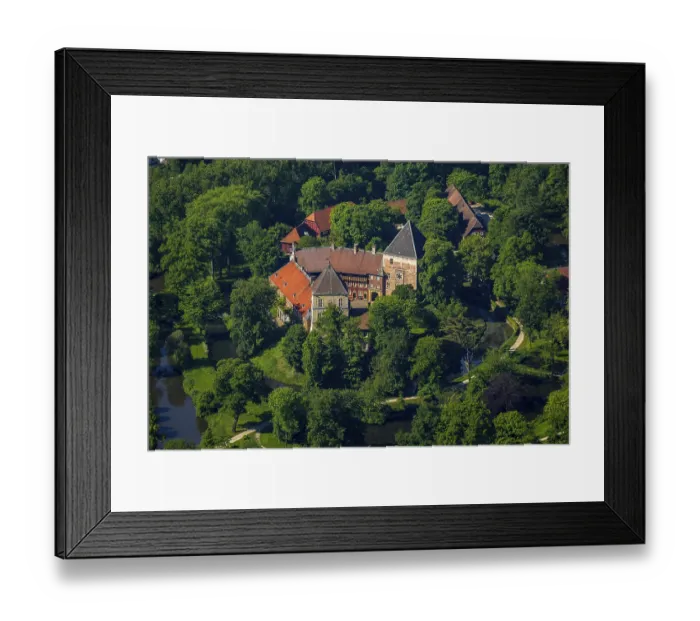 Framed Print : Aerial view, Schloss Rheda Castle Framed Print : Aerial view, Schloss Rheda Castle