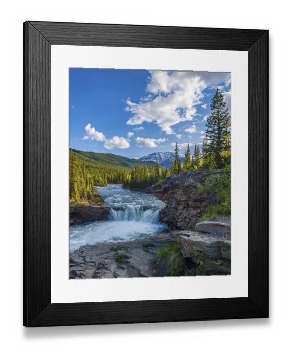 Framed Print : A waterfall on the Sheep River in Kananaskis Country Framed Print : A waterfall on the Sheep River in Kananaskis Country