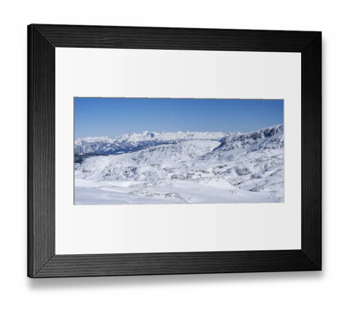 Framed Print : Blue sky over winter landscape