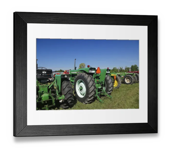 Framed Print : Vintage farm trucks, farm event