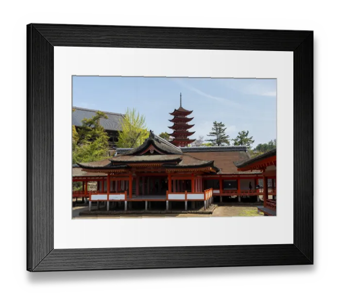Framed Print : Itsukushima Shrine and Toyokuni Shrine Framed Print : Itsukushima Shrine and Toyokuni Shrine