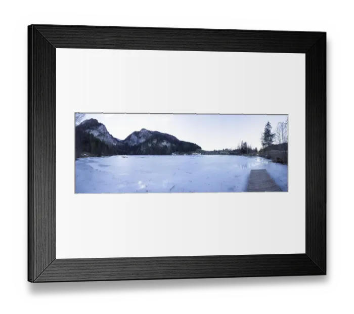 Framed Print : Winter mood, frozen Gleinkersee