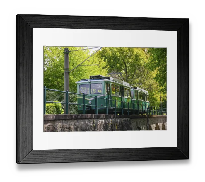 Framed Print : Drachenfelsbahn, Germany's oldest cog railway up the Drachenfels