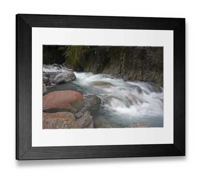 Framed Print : Detail of a cascade in the Otira River near Arthurs Pass Framed Print : Detail of a cascade in the Otira River near Arthurs Pass