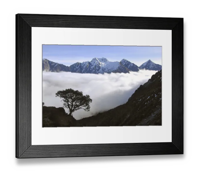 Framed Print : Rugged ranges in South Westland's Southern Alps