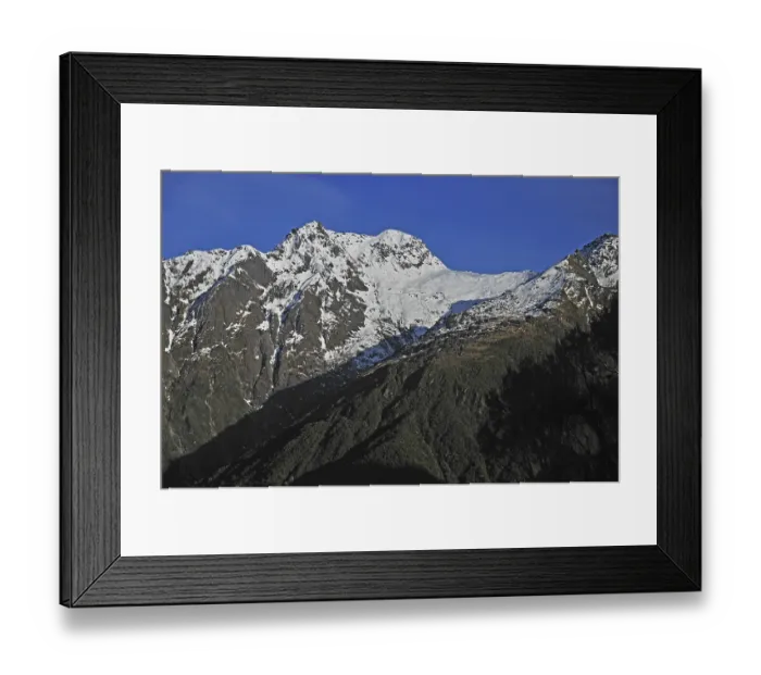 Framed Print : Jagged ranges in South Westland's Southern Alps