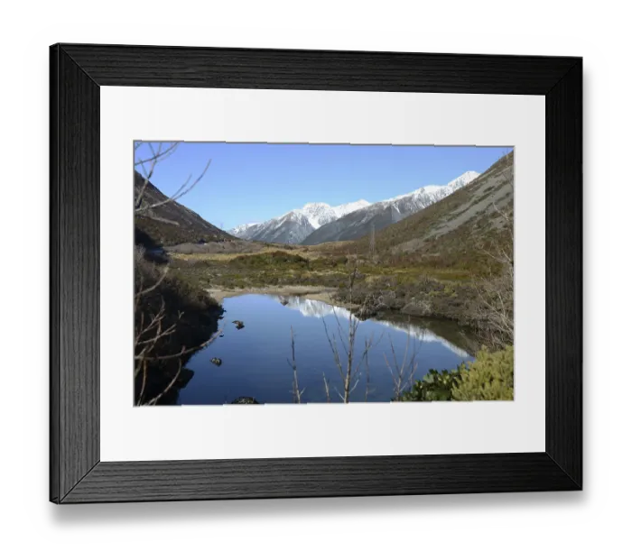 Framed Print : Small alpine lake at Arthur's Pass in the Southern Alps Framed Print : Small alpine lake at Arthur's Pass in the Southern Alps