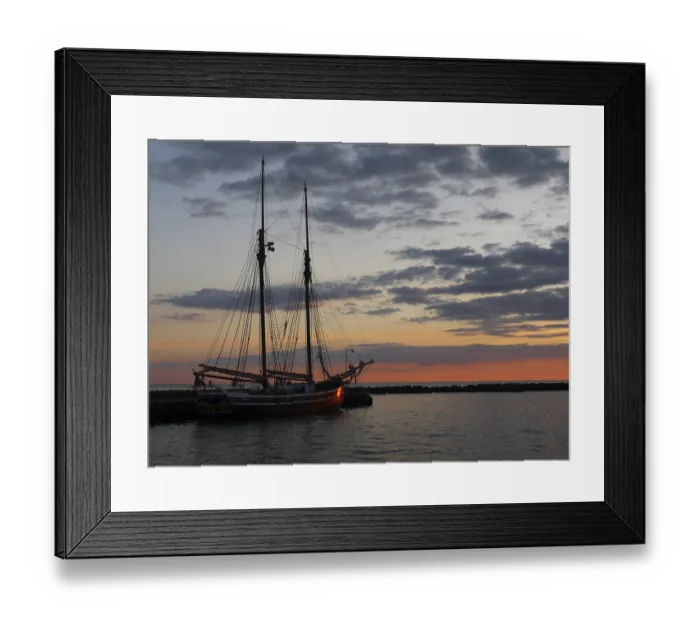 Framed Print : Sailboat in the sunset Framed Print : Sailboat in the sunset