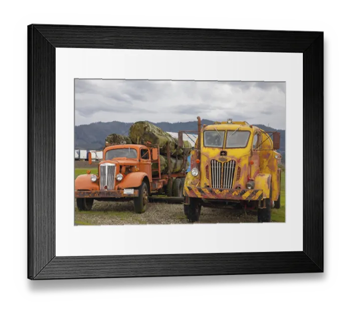 Framed Print : Classic cars in Oregon USA