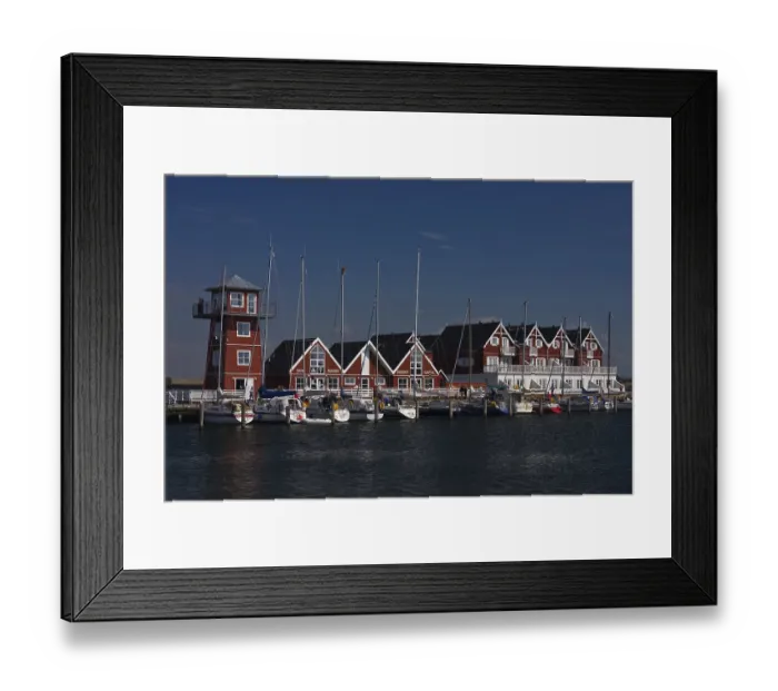 Framed Print : Sailing boats in harbour, Bagenkop