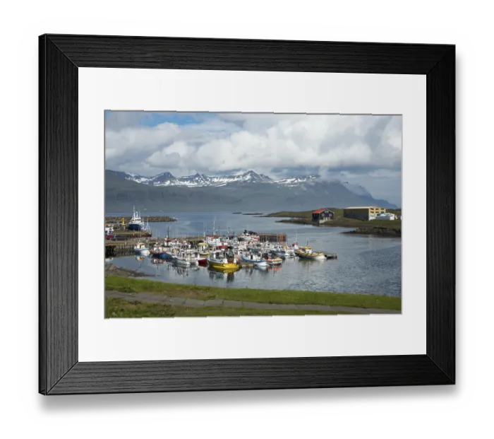 Framed Print : Harbour, Djupivogur, Iceland