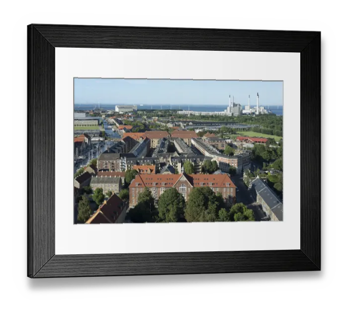 Framed Print : Christianshavn, waste-to-energy plant behind