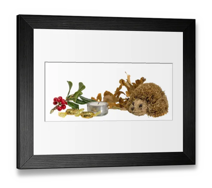 Framed Print : Christmas decoration with autumn leaves Framed Print : Christmas decoration with autumn leaves