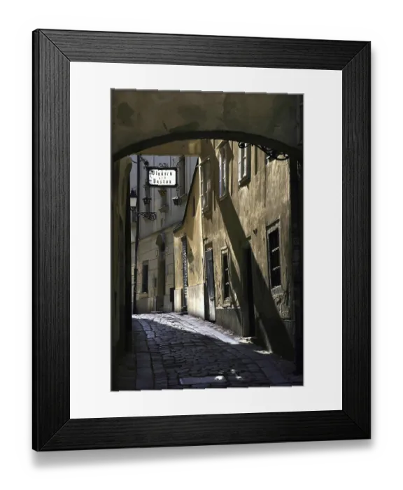 Framed Print : Alley in the historic centre of Bratislava