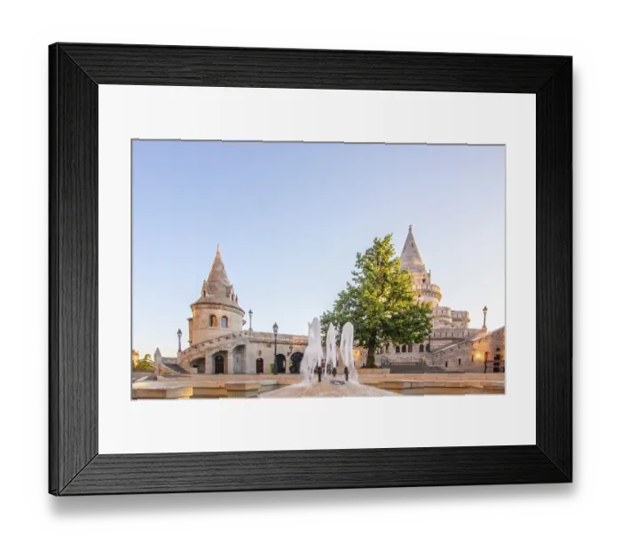 Framed Print : Old historic fortress and church at sunrise