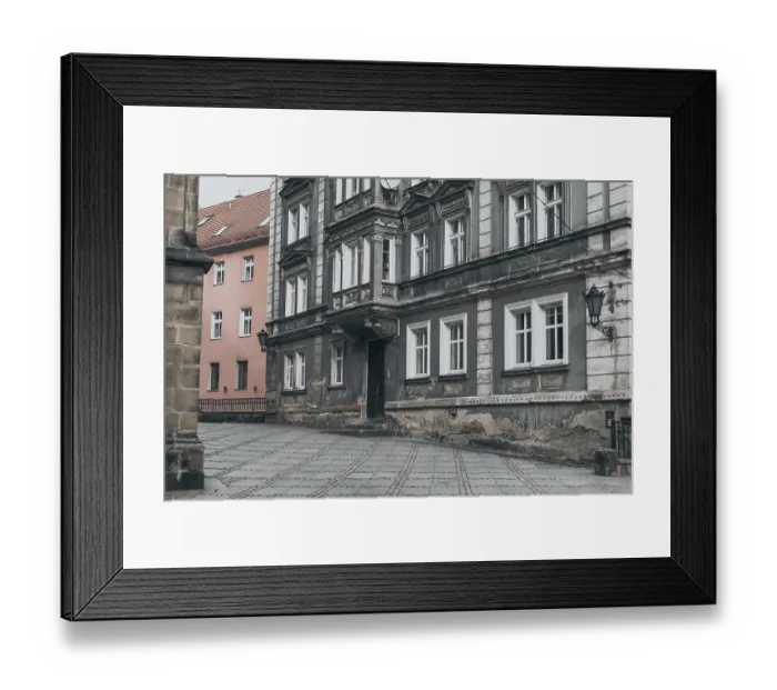Framed Print : Tenement house in the old town square