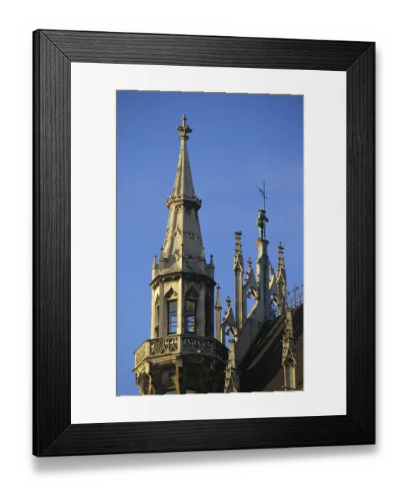 Framed Print : Tower at munich Town hall Bavaria Germany Framed Print : Tower at munich Town hall Bavaria Germany