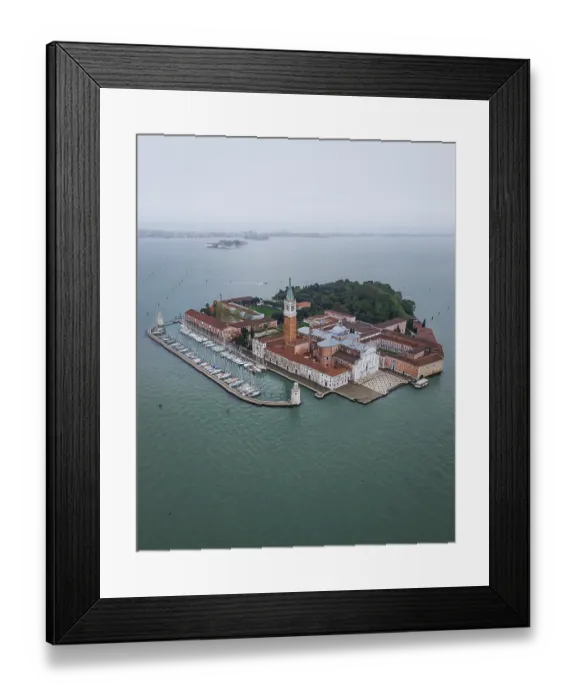 Framed Print : San Giorgio Maggiore, aerial view, Venice, Italy