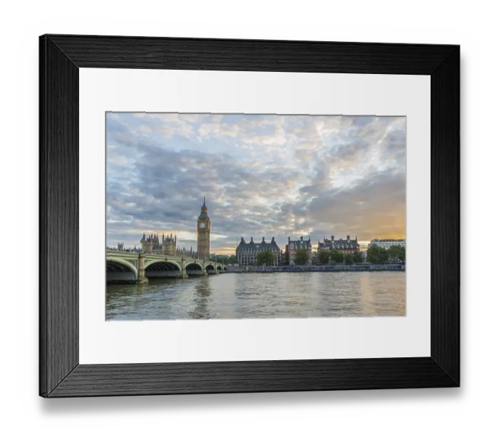 Framed Print : Big Ben, Portcullis House and Westminster bridge