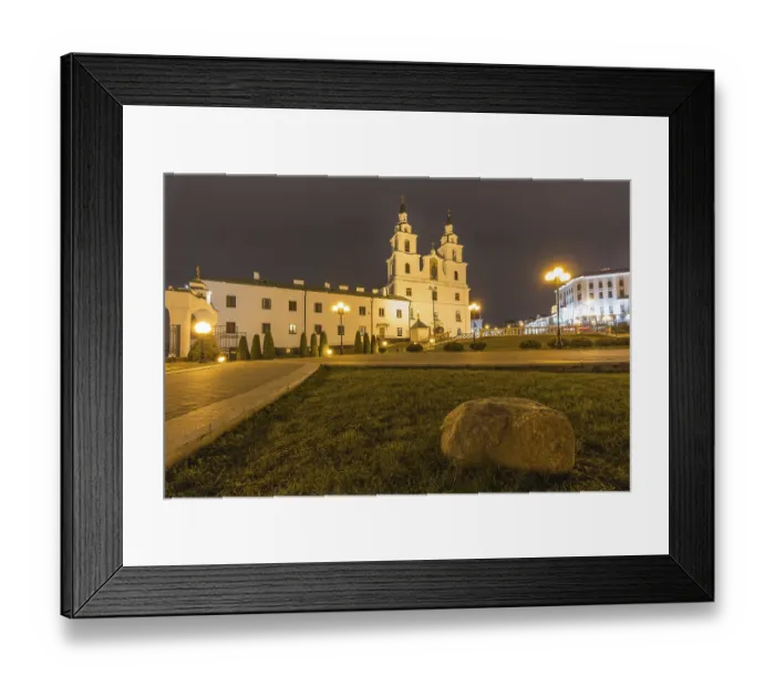 Framed Print : Holy Spirit Cathedral at night. Minsk, Belarus Framed Print : Holy Spirit Cathedral at night. Minsk, Belarus