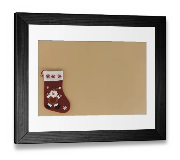 Framed Print : Christmas background with christmas sock Framed Print : Christmas background with christmas sock