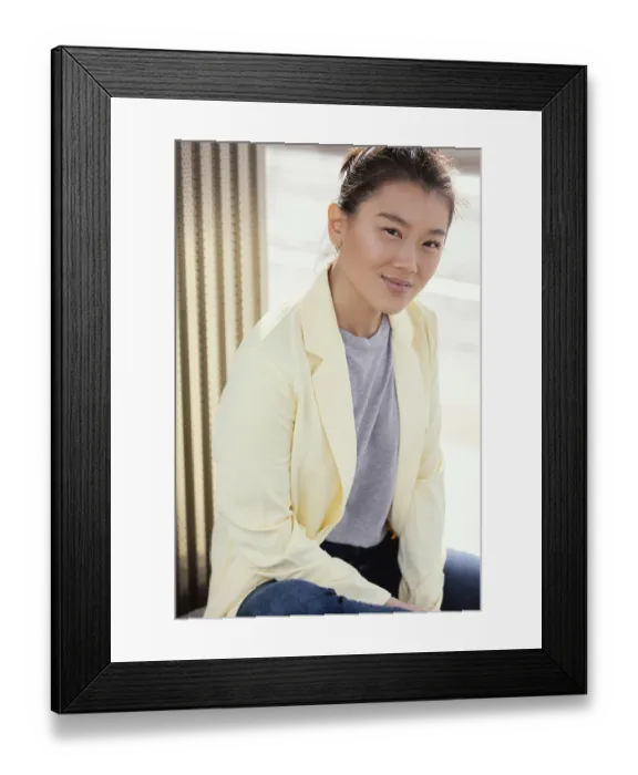 Framed Print : Young woman posing outdoor 2