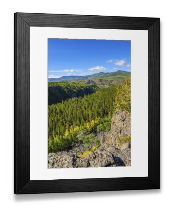 Framed Print : Overlooking the Stikine River canyon near Day's Ranch