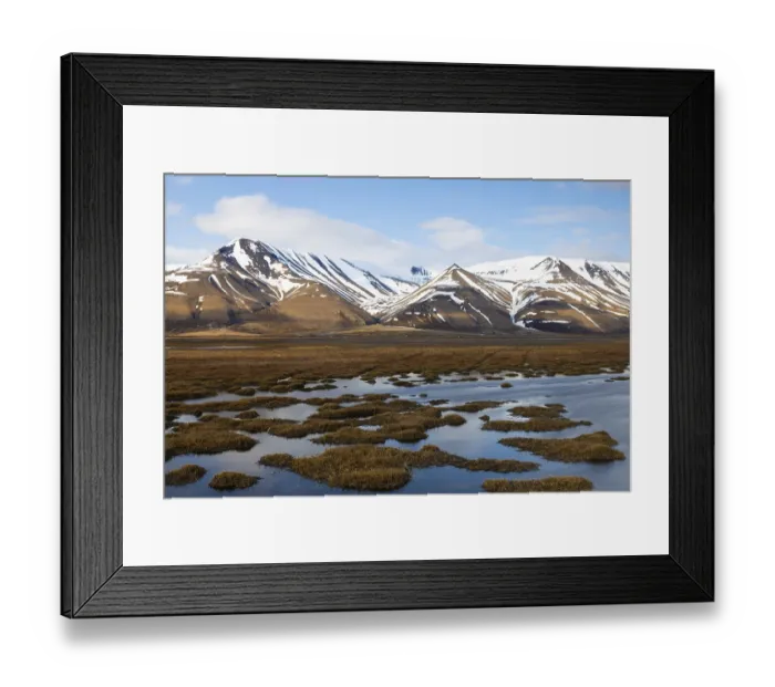 Framed Print : Small islands in the meltwater off Tenoren